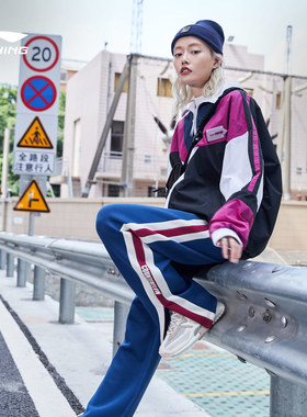 李宁正品秋季新款CF溯卫裤男子宽松秋季休闲针织运动长裤AKLQ999