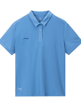 李宁正品2024春季新款女士团购商务舒适运动短袖POLO衫APLU190-11