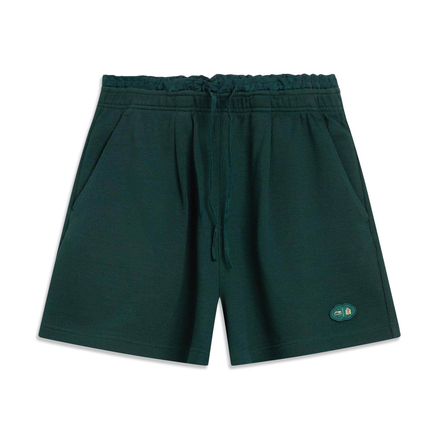 李宁正品中国文化系列故宫联名女子宽松透气针织直筒短裤AKSV640,运动服/休闲服装,运动中长裤／短裤,淘宝优惠券,粉丝福利购,淘宝优惠卷