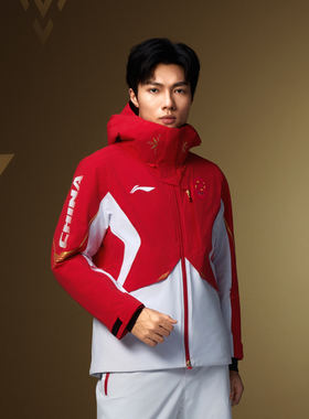 李宁正品冬季新款男子户外休闲运动训练舒适保暖连帽棉服AFMW021