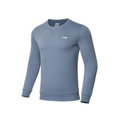 男子简约百搭加绒圆领套头卫衣AWDTC25 2023新款 Lining 李宁正品