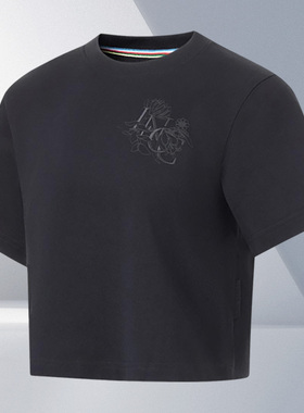 Lining/李宁正品新款女子宽松休闲运动圆领短袖T恤AHST162