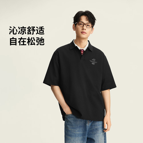 李宁正品男女抗菌宽松短袖POLO衫