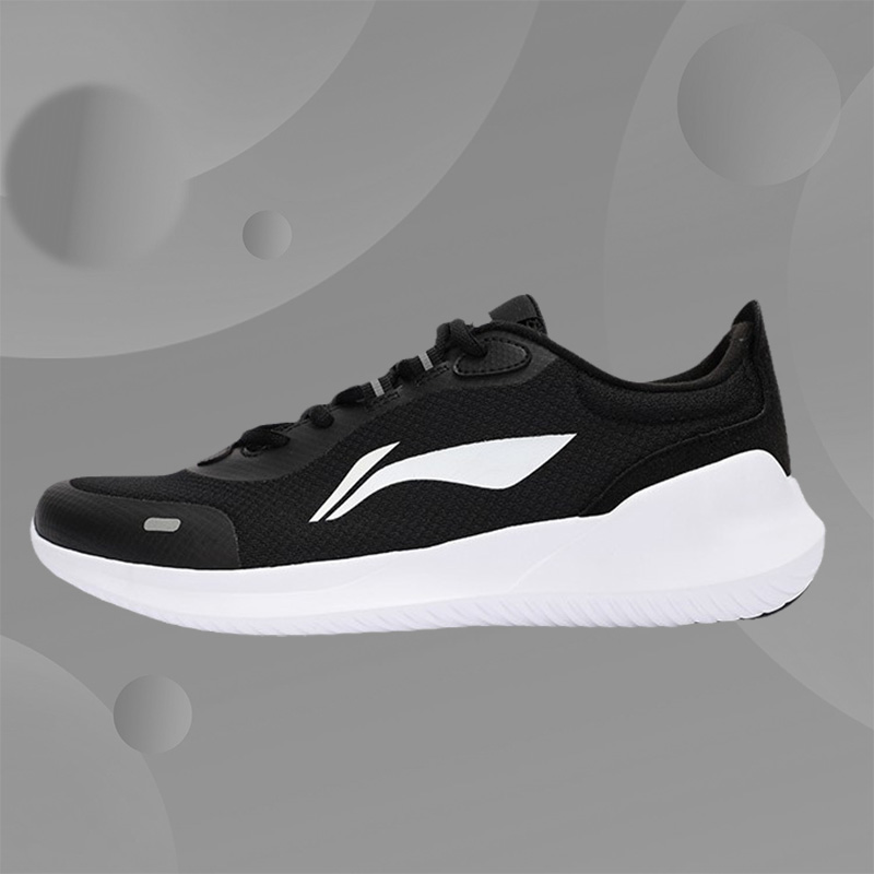 正品李宁女休闲鞋 夏季新款透气 网面轻质 减震跑步板鞋AGLS134-1