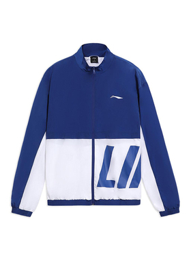 李宁正品运动生活系列男女同款撞色拉链立领夹克外套AJDR484-5