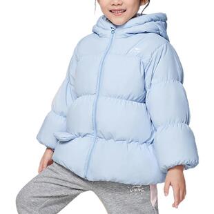 女小童超轻羽绒服短款 保暖防寒连帽鸭绒YYMS084 李宁正品 Lining