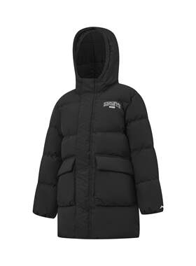 李宁正品2025新款男大童防泼水宽松运动休闲保暖羽绒服YYMV027