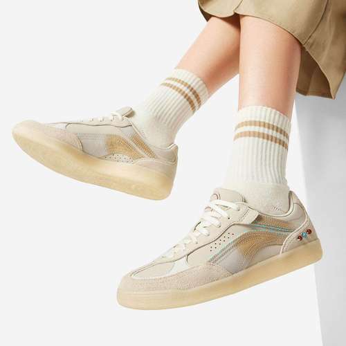 李宁正品中国文化系列故宫联名女子简约运动休闲低帮板鞋AGCW126