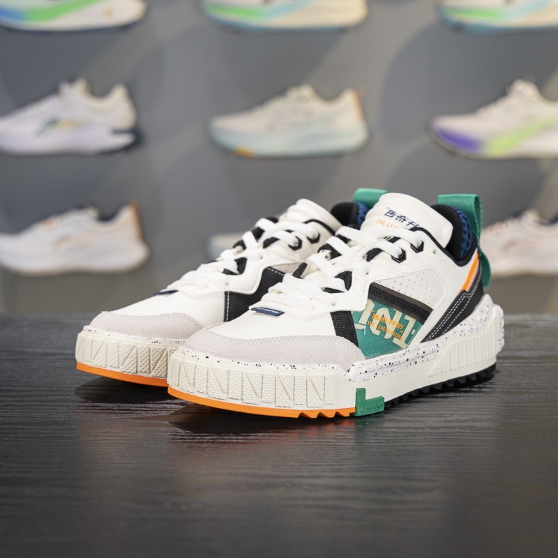 李宁正品001 UNBLOCK男子防滑耐磨透气低帮运动休闲鞋AGCQ199-61