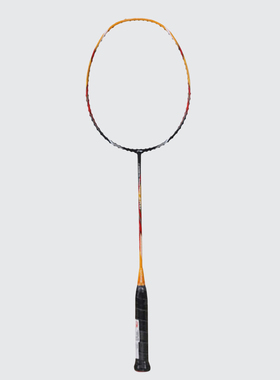 李宁初学者能量系列羽拍全碳素训练单拍轻球拍A700灰金AYPP052