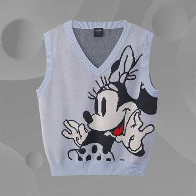 李宁正品毛衣女秋季联名无袖背心V领潮流纯棉编织衫AMVR004