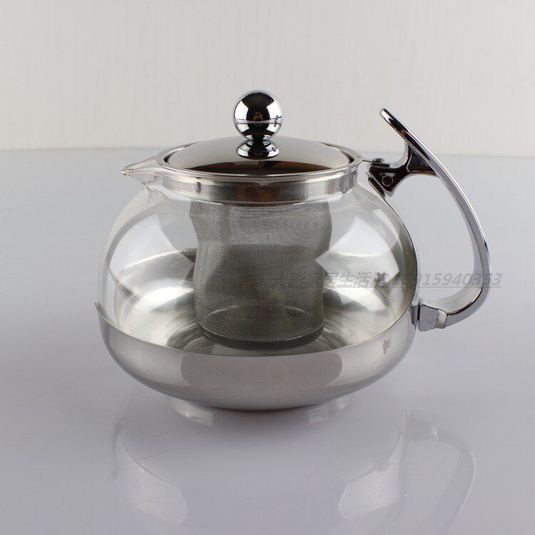 正品雅风 YF 玻璃茶壶 冲茶器 带茶漏 不锈钢 750ml太极壶