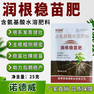 润根稳苗肥氨基酸原液根系生长发育主根粗侧根密防缺素弱苗黄叶
