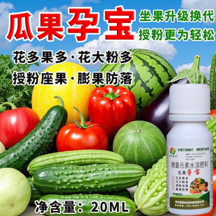 瓜果孕宝催花促蕾授粉座果增雌花多座果膨果防落果花多果多膨果快