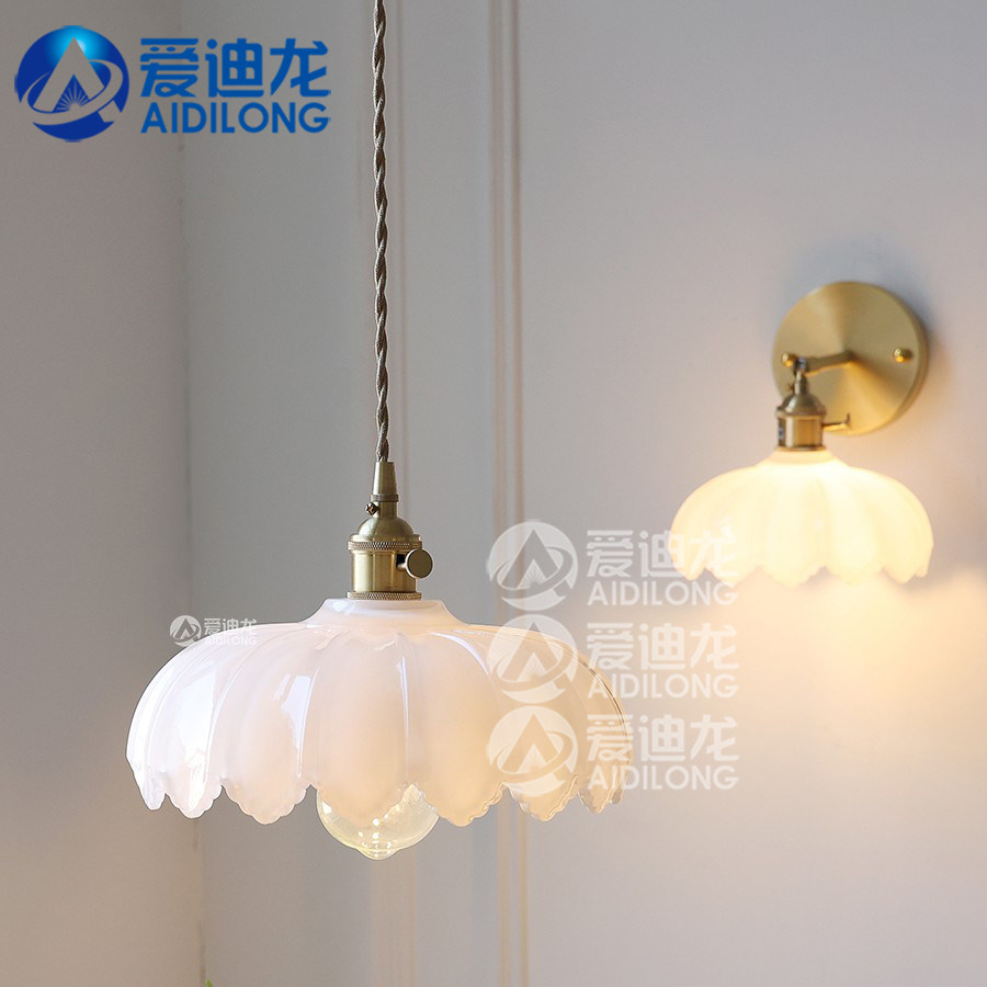 民国怀旧田园小清新灯具餐厅吧台咖啡厅奶茶店纯铜玻璃复古风吊灯,家装灯饰光源,客厅吊灯,淘宝优惠券,粉丝福利购,淘宝优惠卷