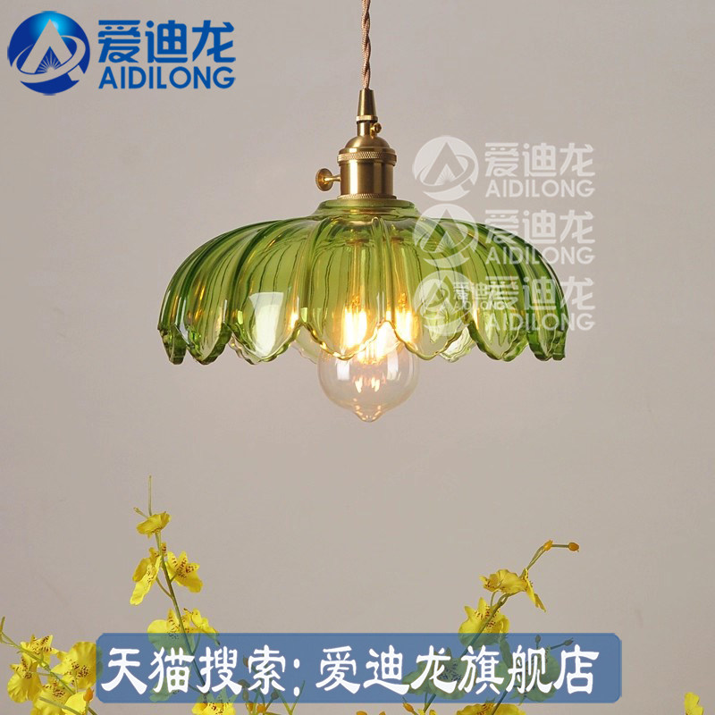 老上海民国怀旧田园灯具餐厅咖啡厅黄铜灯头绿色玻璃复古风吊灯,家装灯饰光源,餐厅吊灯,淘宝优惠券,粉丝福利购,淘宝优惠卷
