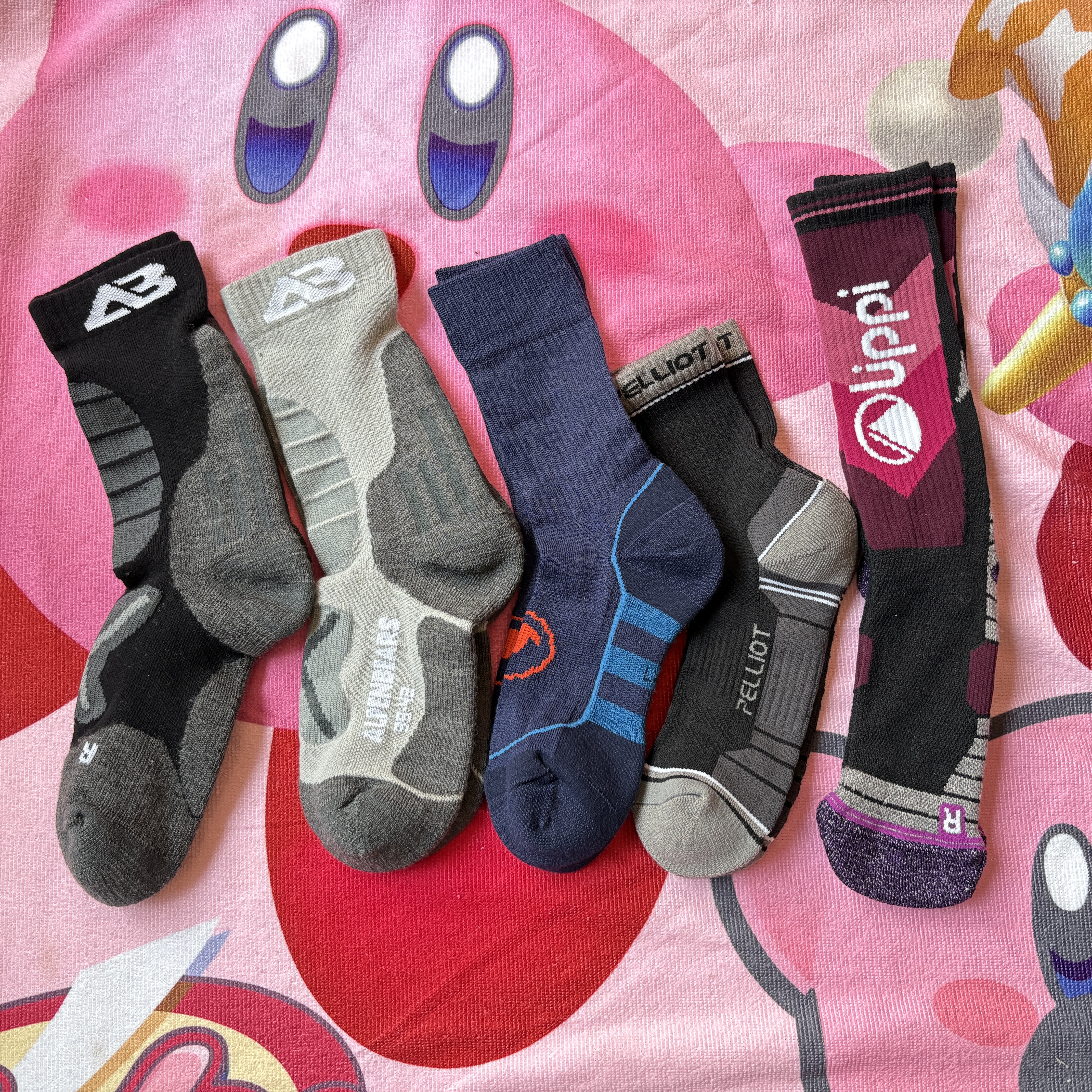 【M码】美丽奴羊毛袜子秋冬徒步运动毛圈缓震吸汗中筒户外登山