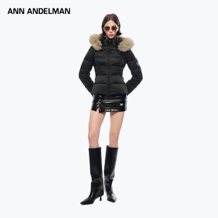 ANN ANDELMAN官方直营可拆卸毛领收腰显瘦不臃肿羽绒服女短款冬季