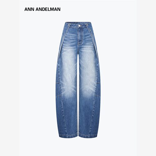 ANN ANDELMAN官方直营搭片弯刀牛仔裤女秋冬2025新款休闲宽松裤子