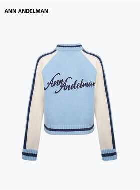 ANN ANDELMAN男女同款冬季针织棒球服外套休闲加厚保暖开衫毛衣