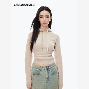 【名星同款】Annandelman叠帽羊毛衫修身设计运动衫