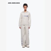 ANN 两件套休闲运动 搭配卫衣套装 ANDELMAN2025秋冬新款 菱形格卫裤