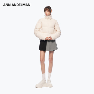 ANN ANDELMAN官方直营轻薄羽绒服女冬季纯色简约修身立领夹克外套