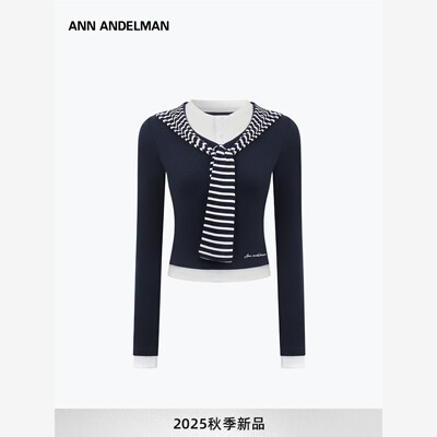 ANNDELM长袖针织衫女假