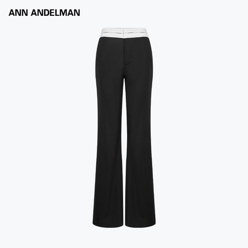 ANNDELM直筒微喇西裤