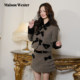 新品 Maison Wester2025年冬季 千金风黑丝绒短外套蝴蝶层叠A字裙