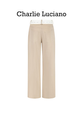 Charlie Luciano2025冬标识腰头错位西装裤设计感百搭休闲长裤潮