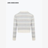 ANDELMAN官方直营 冬季 毛衣开衫 ANN 外套女条纹间色长袖 针织上衣