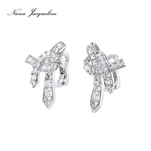 NanaJacqueline新款Satin Shadows精致高级感独特丝带耳环耳钉女