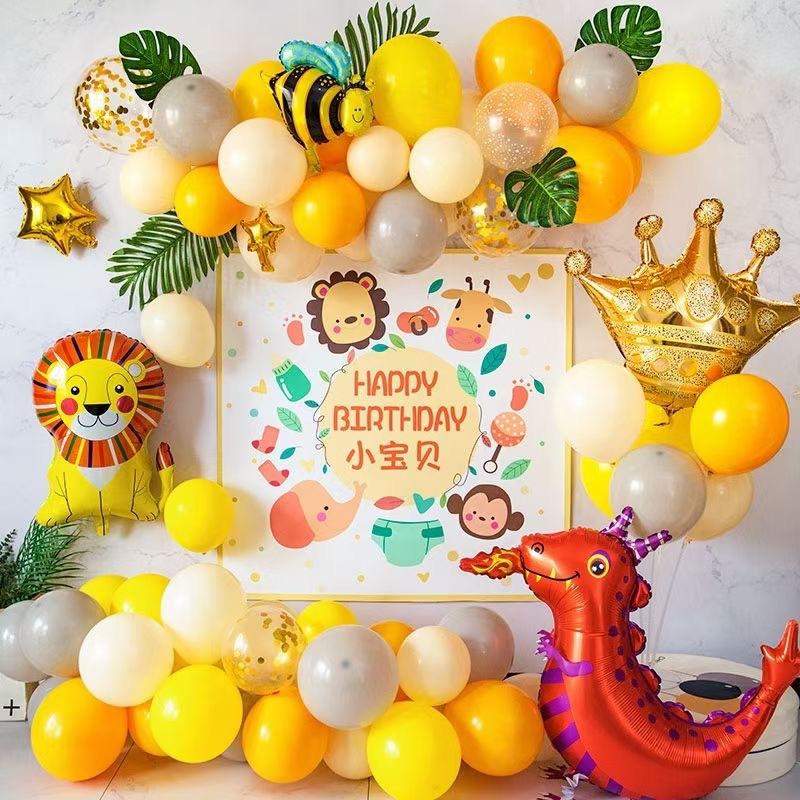 网红成人生日布置场景派对趴体装饰汽球主题套餐快乐惊喜气球用品