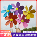 六叶风车串花朵塑料小风车装 饰幼儿园户外旋转悬挂彩色太阳花玩具