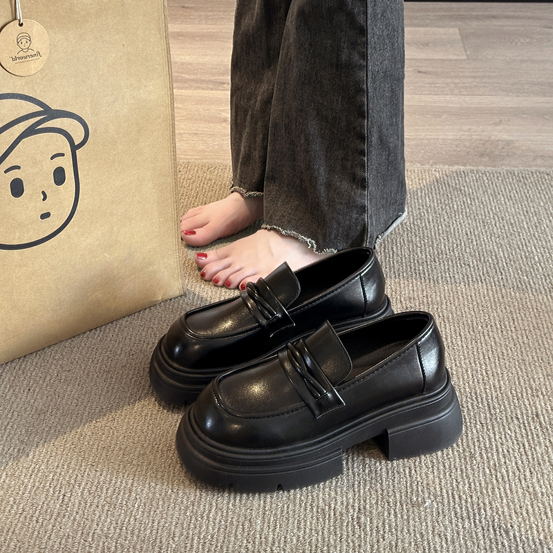 英伦风厚底乐福鞋女2025秋季