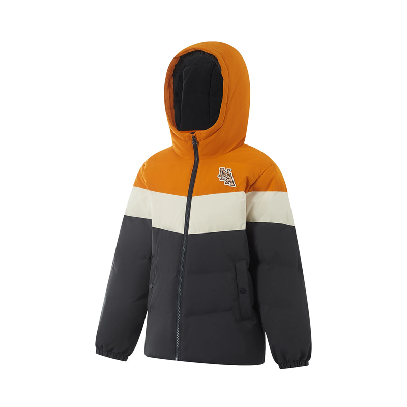 李宁童装短羽绒服防泼水宽松外套