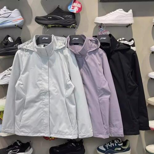 李宁冲锋外套女防泼水202