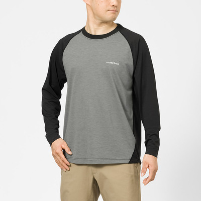 montbell男士灰色速干打底衫长袖