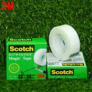 3M Scotch思高810神奇隐形胶带手撕写字测试胶带3/4 宽19mm 长33m