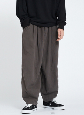 日系复古潮牌阔腿裤男宽松国潮休闲纯棉oversize直筒工装长裤嘻哈