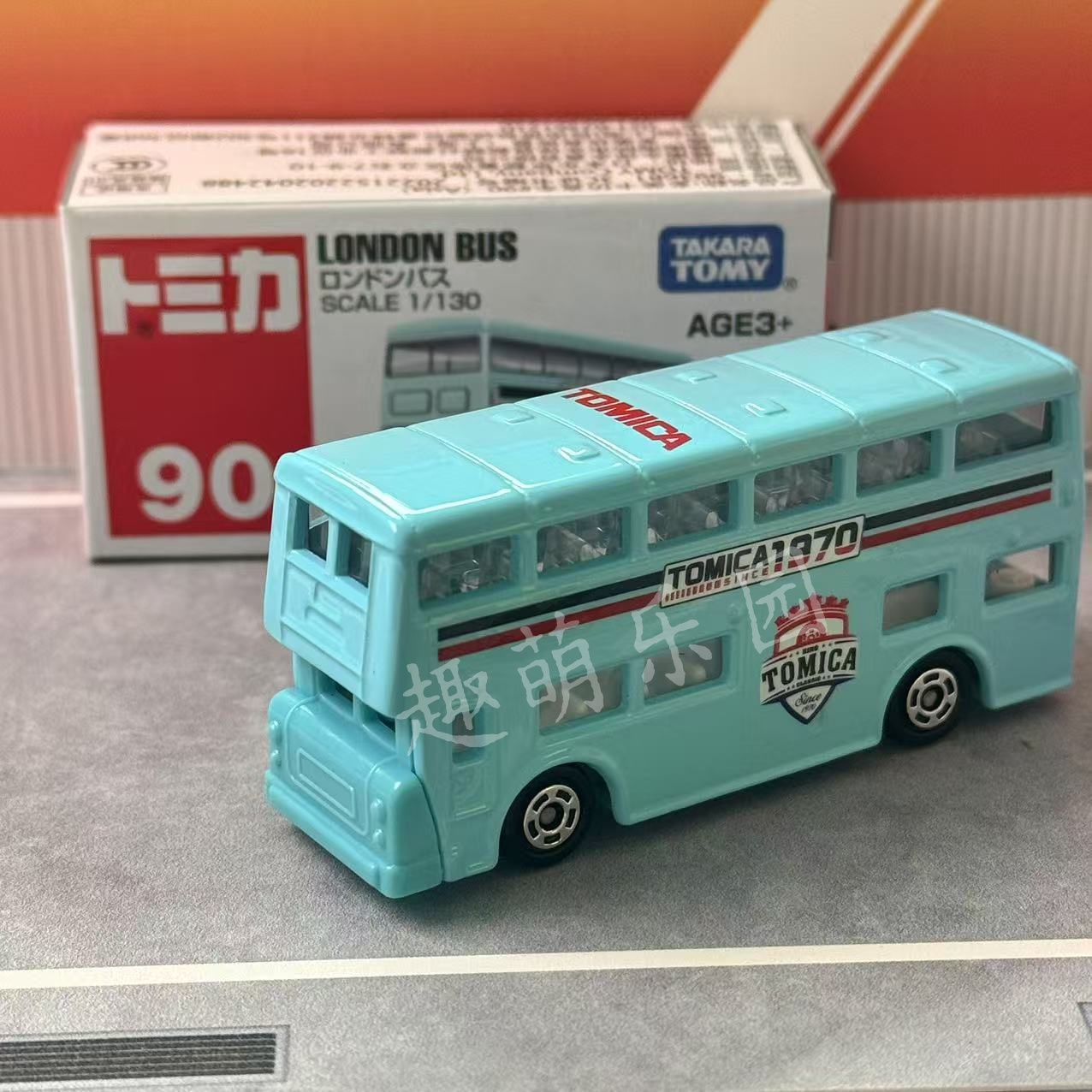 TOMY多美卡TOMICA90号伦敦双层巴士模型合金车收藏男孩玩具车摆件