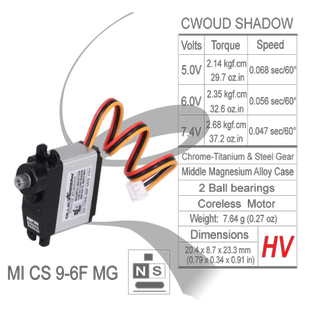 BLUEARROW蓝箭 磁传感 双轴承 全金属齿 高速舵机 MI CS 9-6F MG