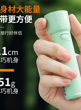 泰格信8068夜行小精灵手电筒迷你18650锂电池超小超亮口袋手电筒