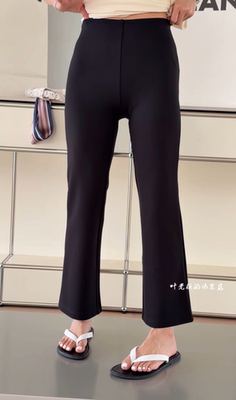 Z90220微喇打底裤  诗歌兰欧货女装2026夏显瘦黑色九分裤女可退换