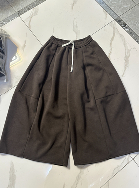 欧洲站Second 2nd 2025春秋款气质百搭咖色阔腿裤休闲裤女卫裤