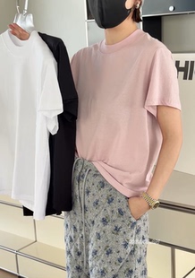 4708打底衫 诗歌兰女装2026早春款气质百搭粉色后中线短袖T恤女