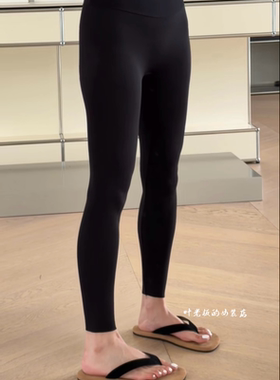 现货0855薄款打底裤 诗歌兰女装2026春夏款 显瘦黑色九分瑜伽裤女