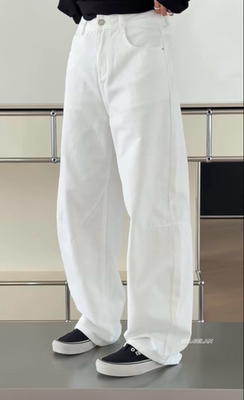 P92737牛仔休闲裤诗歌兰欧货女装2026春款气质白色显瘦直筒牛仔裤