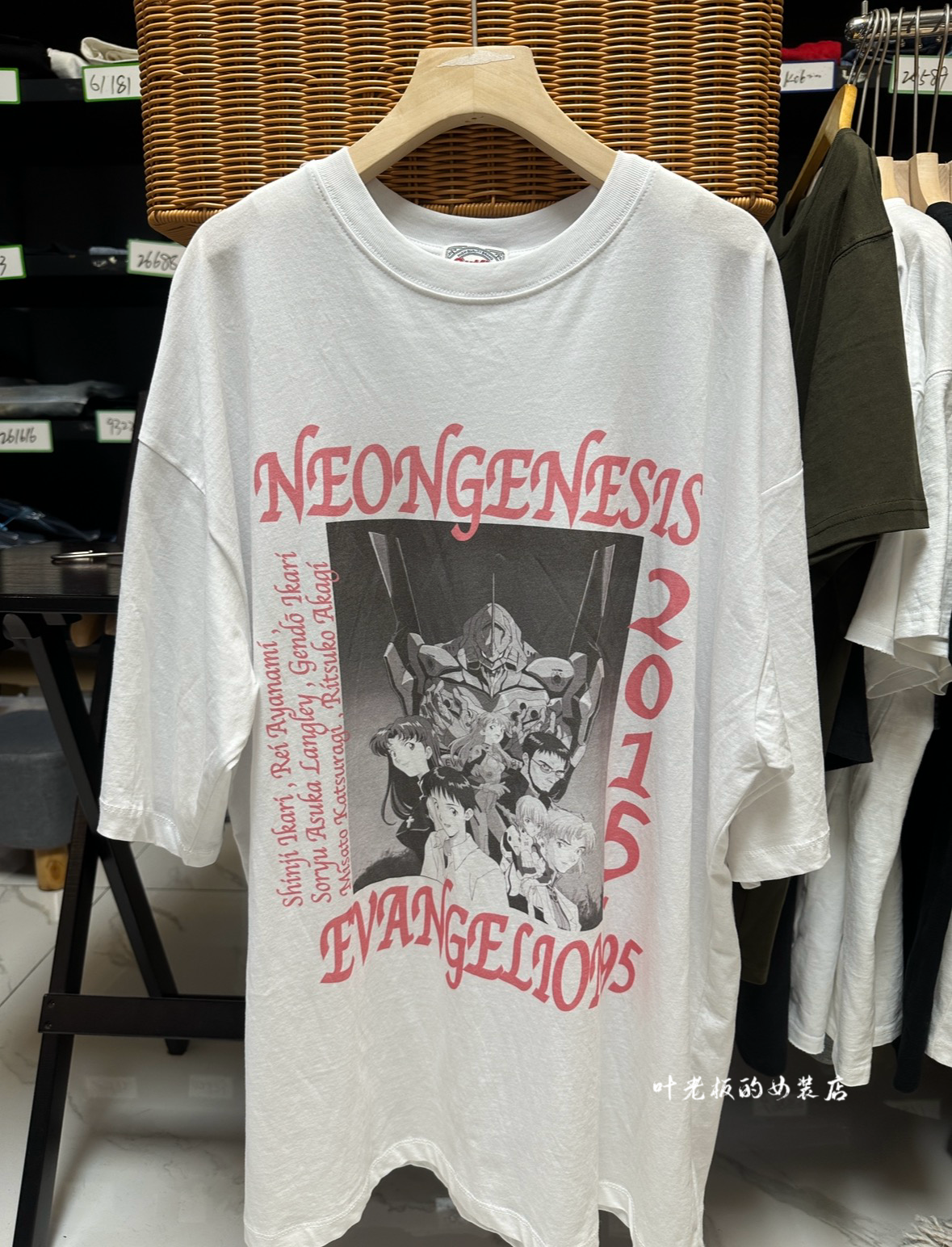 现货诗歌兰韩货女装2026夏款 气质白色字母印花卡通图案薄款T恤女